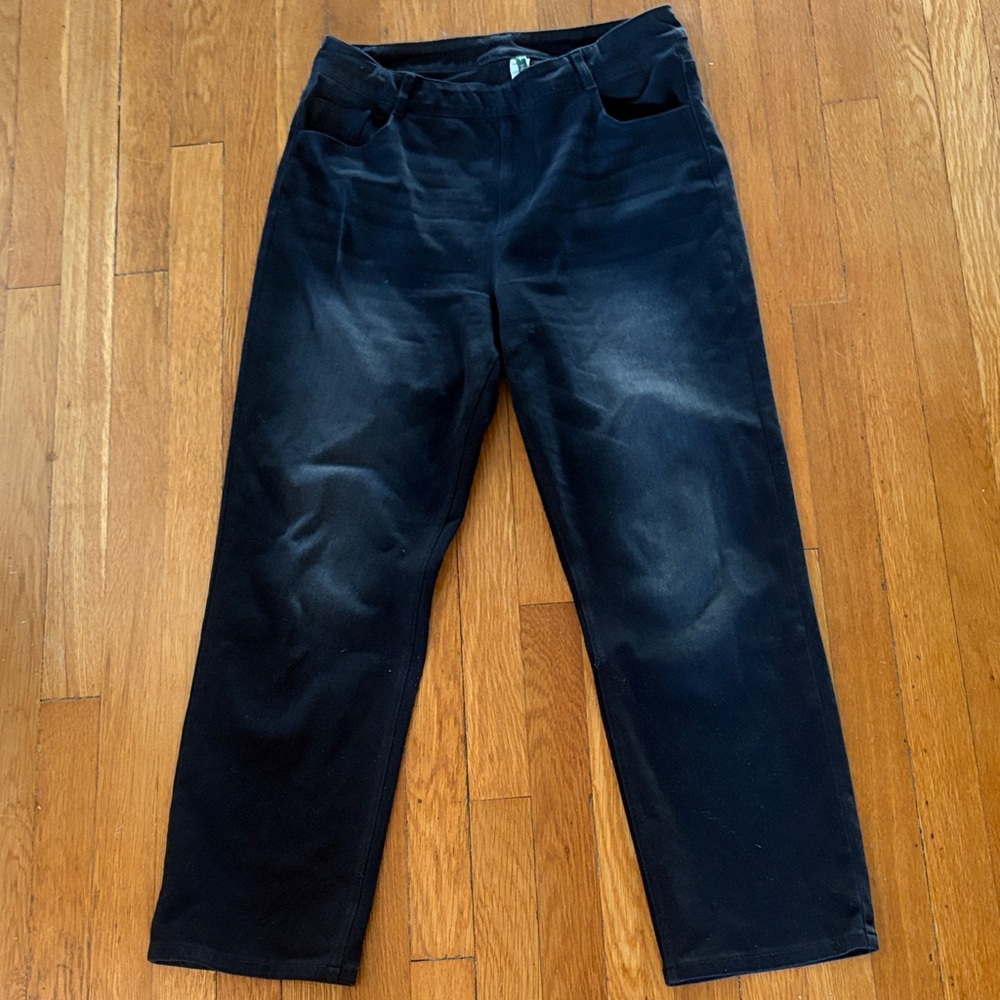 Halara Flex™ High Waisted Pockets Straight Leg Washed Casual Jeans LP Like New